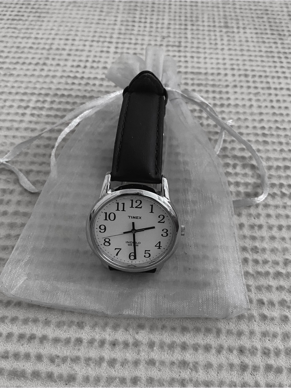 Timex Easy Reader Indiglo Unisex Quartz Analog Watch 30m WR
Silver Case Leather